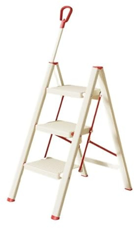 scala per soffitto Scala a pioli pieghevole for uso domestico, scala a 3 gradini con corrimano telescopico, pedali larghi, sgabello pieghevole for arrampicata telescopic