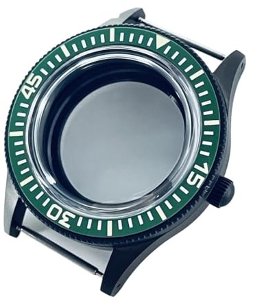 NLNKDTDPAK 40 mm retro kupolformad passform for NH35 NH36 NH34 ETA2824 PT5000 klockfodral med safirkristall lysande keramikram(B1 Green Bezel,ETA2824 PT5000)