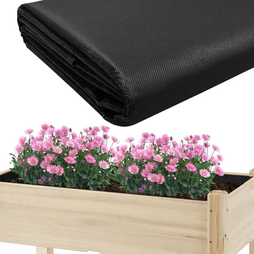 ATOWORLD Fabric Liner for Large Veg Trough Outdoor Raised Bed Planter Liner Non Woven Vegetable Trugs Herb Planter Liners, Heavy Duty Plant Grow Bags (160cm x 210cm)
