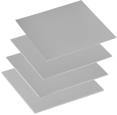 QWORK® 4 Piezas Almohadillas Térmicas 13W/m.K 100x100mm, 0.5/1/1.5/2mm Lámina de Silicona No Conductora, para Disipación de Calor en GPU, CPU, SSD M.2, Laptops y Consolas