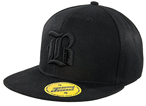 4sold Barns snapback-keps med upphöjd 3D svart broderi bokstav basebollkeps hiphop keps huvudbonad