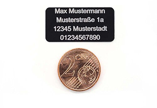 CopterFarm DJI Phantom Spark Mavic Drohne Kennzeichnung Plakette Adressgravur Kennzeichen Schild Feuerfest Selbstklebend Mini Micor 1-8er Set Drone Drohnen Kennzeichen (8X Mini 30x15mm)