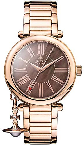 Vivienne Westwood Ladies Mother Orb Rose Gold Plated Bronze Dial Bracelet Watch VV006PBRRS