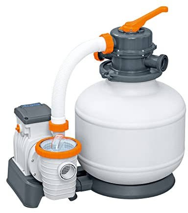 Bestway Flowclear Sandfilteranlage mit Zeitschaltuhr 5.678 l/h, 230 W, Weiß