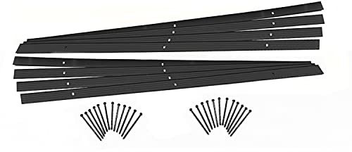 EasyFlex Kit de projet de bordure de paysage en aluminium, 8 pièces de bordure de jardin en métal avec piquets, 14,6 m, noir (1806BK-48C)