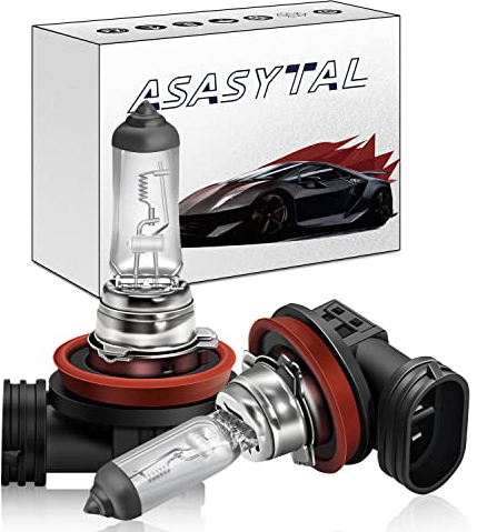 Asasytal H11 24V 70W Halogen Bulbs Fog DRL Lamp, 3000K Original Yellow Light High/Low beam Front Headlight Bulbs for Auto Lorry/Truck Commercial Vehicles Headlight Bulbs Replacement, 2 Pieces