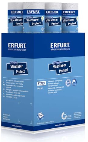 Erfurt Vliesfaser Protect 200 Vliestapete 10.05X0.53 Strukturtapete 6 Rollen 1004308