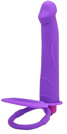Vibrador con correa de doble penetración, Consolador con correa doble diversión, Consolador con correa de doble penetración, Consolador con correa de doble penetración, Anillo para el pene de doble
