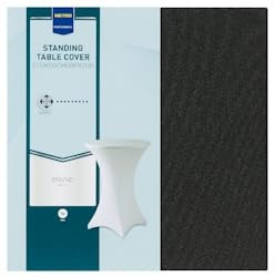 METRO Professional Stretchhusse fŸr Stehtisch Onyx, Polyester/Elasthan, ¯ 80 cm, schwarz
