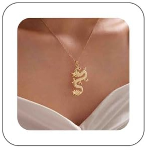 Xmsrn Vintage Drachen Anhänger Halskette Punk Drachen Choker Halskette Alter Drache Halskette Gold Drachenkette Halskette Schmuck Für Frauen Und Mädchen