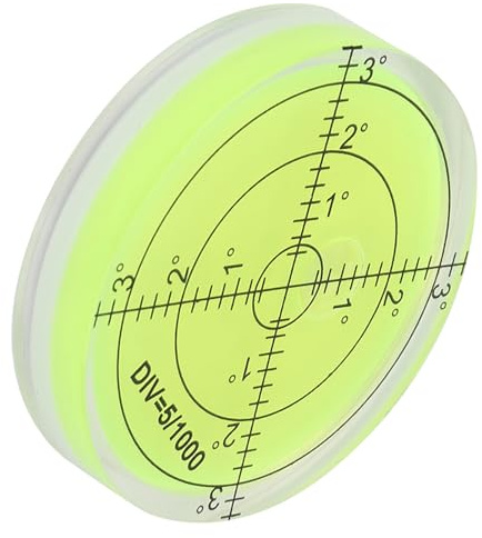 Herramienta de Medición Burbuja de Nivel Redonda con Escala para Equilibrio de Plataforma de Cámara, Burbuja de Nivel ABS Compacta para Equilibrio horizontal...