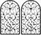 Resama Rustikale Metall Wand Dekor, 2 Pcs Scroll Home Wand Dekor Fenster Bogen Design Moderne Bauernhaus Wand Skulpturen hängen für Wohnzimmer Schlafzimmer Flur Küche (schwarz)