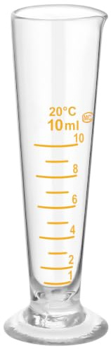 ULTECHNOVO Glass Measuring Beaker 10ml Graduated Scale Cup for Liquid and Powder Measurement Laboratory Tool for Experiments Kitchen Baking and Cooking 1 X Measuring Cup