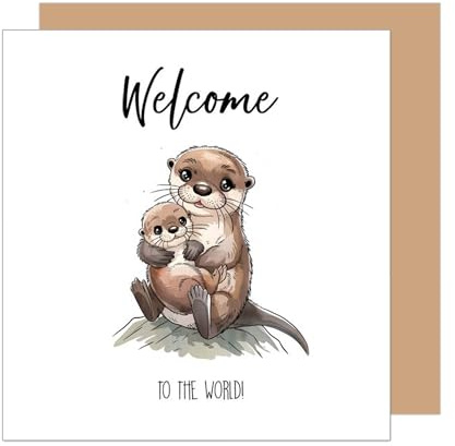 Edition Seidel EQ117 SW025 Carte de vœux carrée de qualité supérieure pour naissance avec enveloppe