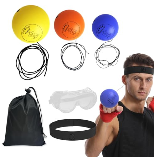 Pallone da boxe con fascia, set di palline riflettenti per bambini, punching ball con fascia, attrezzatura da boxe per bambini, dispositivo di allenamento boxer, divertente accessorio per