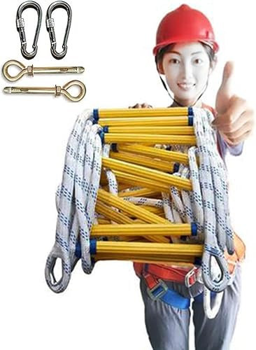Rope ladder Fire Escape Ladder, Fire Escape Rope Ladder, Fire Escape Ladder Emergency Safety Portable Rope Ladder Reusable External Rescue Ladder