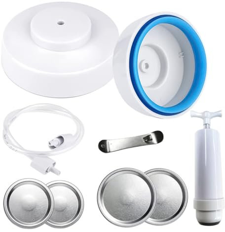 WANGCL Jar Vacuum Sealer Set Sealer Hand Pump with Hose Universal Sealing Kit for Wide Neck Bottles