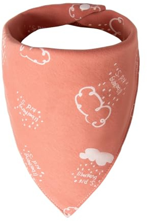 ICEMOOD Hundehalstuch, niedliches Muster, bedruckt, Baumwolle, mit verstellbarem Druckknopf, für Rassen von 2,7 kg bis 13,6 kg, rote Wolke, Größe M
