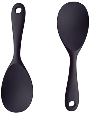 Dinghaole Cuillère À Manger En Silicone 2 Pièces - Cuillère À Cuisson Flexible Et Sans Grattage Pour La Cuisson, La Purée De Pommes De Terre, Les Soupes Et Les Sauces - Ustensiles De Cuisine Résistant