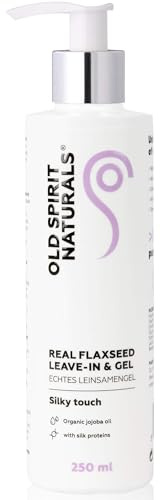 Leinsamengel für Haare & Locken Bio - Parfümfrei, Jojoba, Seide, Curly Girl | Leave-In Conditioner mit goldenem Bio-Leinsamen, Feuchtigkeitspflege für Naturlocken, silikonfrei, Curly Girl Method