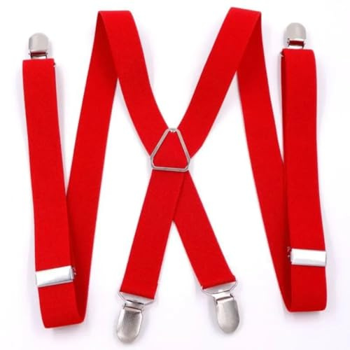 CHENWEIHAI Bretelles Suspender 4 Clips Bretelles Hommes De 2,5 Cm De Large Bretelles pour Femmes Élastiques Ajustables pour Adultes Bretelles Accessoires Mariage