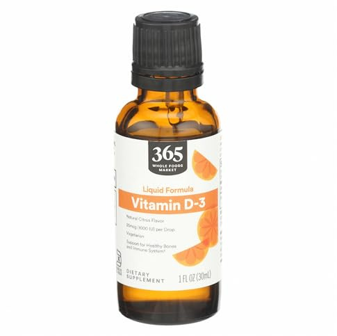 365 by Whole Foods Market, Vitamin D-3 Liquid Citrus Flavor 1000IU, 1 OZ