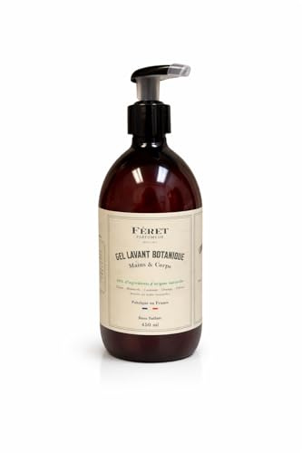 Feret Parfumeur Botanical Hand & Body Liquid Soap – Hydrating Plant Based Cleanser with Lavender, Rosemary & Orange Peel – Gentle Sulfate-Free Formula – Made in France, 500ml