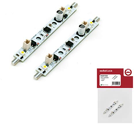 LED-Lichtleiste analog/digital 2 Stück - Für die Innenbeleuchtung in | Personenwagen und Gebäuden - Gartenbahn Spur G Zubehör