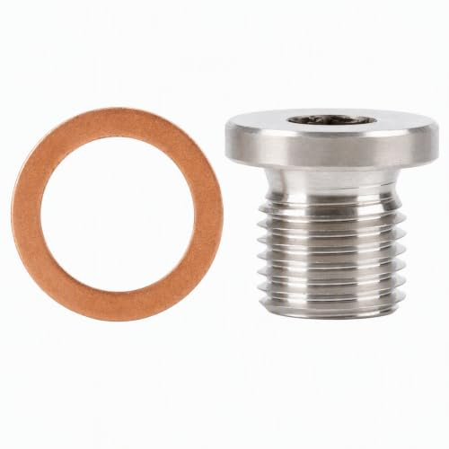 Suuonee Lambdasonde Blindstopfen Lambdasonde M12 1,25 mm Sauerstoff O2 Kappe Fahrrad Auto Zubehör