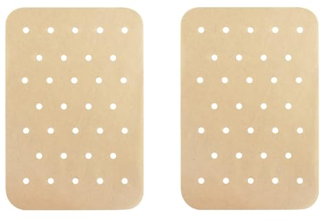 120 Pcs Air Fryer Paper Liners, Air Fryer Liners Compatible with Ninja Foodi Dual Air Fryer, Nonstick Perforated Parchment Paper Compatible with Ninja DZ201 DZ401