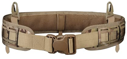 ACEXIER Cintura tattica MOLLE Cintura tattica a sgancio rapido con taglio laser Cintura interna ed esterna imbottita Airsoft Tactical Gear Cintura da combattimento Molle