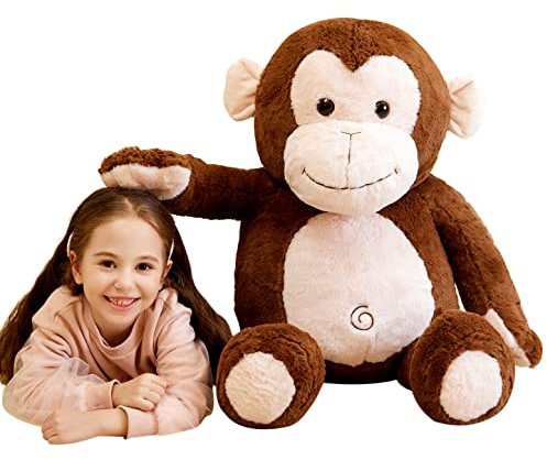 IKASA Groß AFFE Kuscheltier Riesen Stofftier,78cm Gross Plüschtier Riesige Plüsch Spielzeug Jumbo Plüschtiere,Geschenk für Kinder