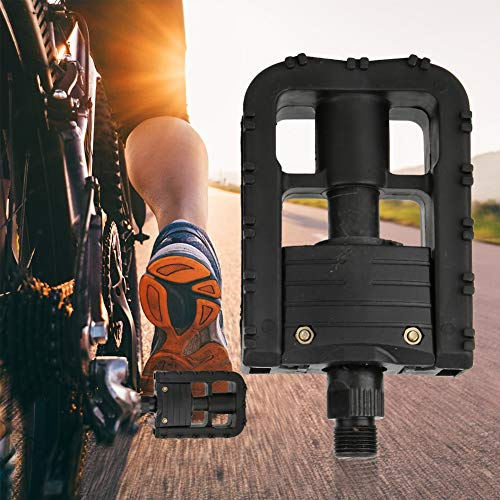 KIMISS Fahrrad Pedale Pedale Schwarz Kunststoff 1 Paar Kunststoff Mountainycle Rennrad Klapppedal Qualität Radfahren Teil