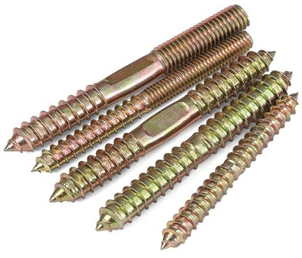 Aufhängungsbolzen, Doppelkopf-Bolzen, selbstschneidende Schrauben, Holzdübel auf Metall, Möbelbefestigung mit doppeltem Ende, selbstschneidende Schrauben (Size : M6X60-10PCS)