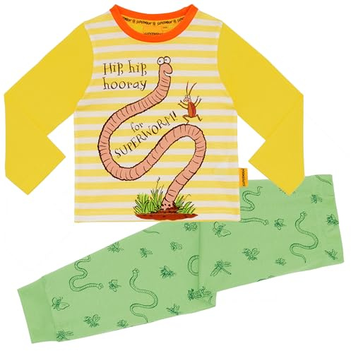 Magic Light Superworm Unisex Long Sleeved Pyjamas 12 months - 6 years