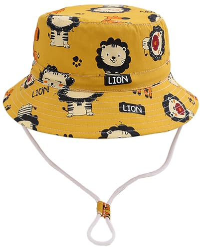 Malaxlx Baby Kinder Sonnenhut Fischerhut Sommerhut Strandhut UV Schutz Bucket Hat Eimer Hut für Mädchen Jungen