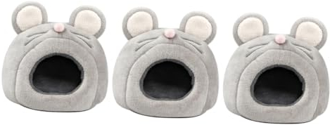 BESPORTBLE 3stücke Kuschelhöhle Für Hamster Kleintiere Warmes Plüschversteck Für Chinchillas Mäuse Meerschweinchen Gemütliches Charmantes Tierhaus Für Winter