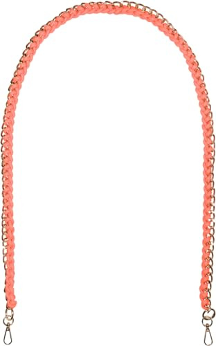 styleBREAKER Taschen Schultergurt Geflochtene Kette, Neonorange | 133 cm langer Wechselriemen in Seil-Optik, sichere Karabinerhaken für einfachen Austausch, flexibel als Crossbody nutzbar.