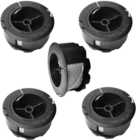 Bosch F016800570 - Bobina de repuesto para recortadora de hilo de 1,6 mm x 6 m, carrete de desbrozadora para cortacésped universal Bosch GrassCut 18 18-26 18-260 (5 carretes)