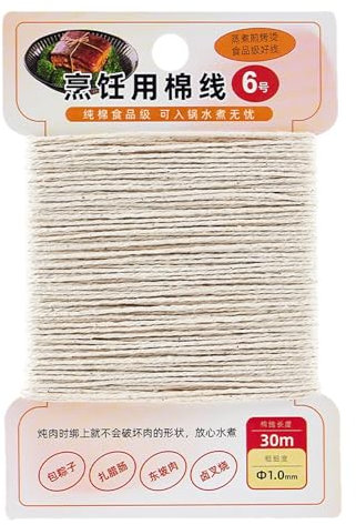 Wezalget Cooking Twine for Meat | Multi-Purpose Roasting & Baking High Strength Kitchen Cotton Twine | Tying Sausages, Meat or Roasts