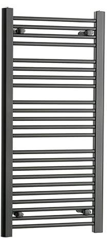 Toallero de 250 mm de ancho, estrecho, pequeño, negro, calefacción, recto, plano, calentador de baño, radiador Turkish Zone (250 mm de ancho x 1200 mm de alto)