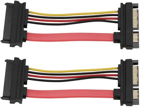 Create idea 2pcs SATA to SAS Data Cable 22 Pin Male to 29 Pin Female Adapter Hard Drive Cable 8cm for SFF-8482 Host Hard Drive Compatible with Dell