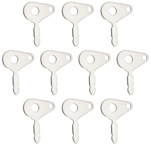 OTOTEC 10pcs Llaves Encendido Repuesto para Interruptor Encendido Tractor Acero Inoxidable Compatible con Lucas Style 35670 Compatible con JCB Compatible con Massey Ferguson