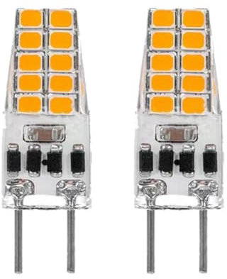DLEDMOP 2PCS G6.35 Lampadina LED AC DC 12-24V Dimmerabile JC Tipo 3W 2700K Bianco Caldo G4 Bi-Pin Base Illuminazione Paesaggio Cortile Luci Prato Dimmerabile G6.35-3W Bianco Caldo