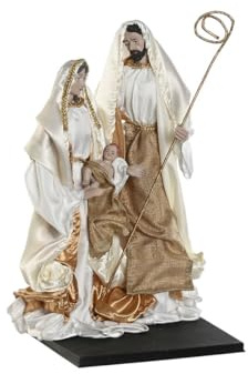 Home ESPRIT Presepe di Natale Bianco Oro 27 x 24 x 40 cm