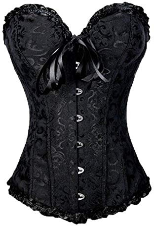 ensswliz Corset Tops for Women Bustier Shapewear Lingerie Sexy Christmas Mrs. Claus Costume Bustier Corset Top
