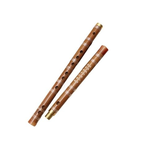 Bambusflöte Professionelle Flöte Bambusflöte Anfänger Nullbasis Professionelle Prüfung CG-Stimmung Querflöte Zweiteilige Bambusflöte(Brown,F Key)
