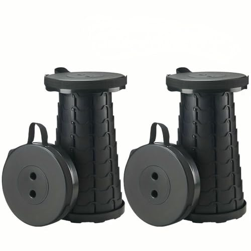 NYSDM 2pz Sgabello Pieghevole per Adulti Portatile Retrattile Pieghevole Telescopico Sgabello da Campeggio Attrezzatura da Campeggio Escursionismo Pesca