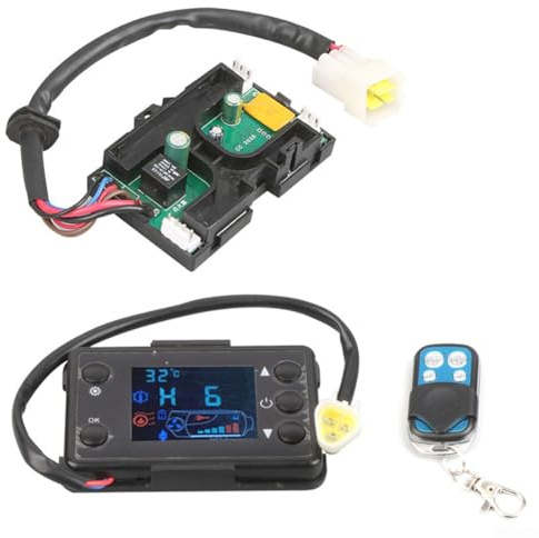 ZYNCUE Sistema di controllo del riscaldatore di parcheggio diesel ad aria con interruttore monitor LCD remoto, scheda madre 12 V, compatibile con riscaldatori da 3 KW, 5 KW, 8 KW (12 V)