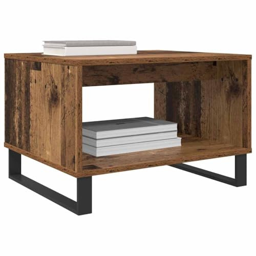 vidaXL Tavolino da Salotto Legno Vecchio 60 x 50 x 40 cm, Tavolino da caffè Rettangolare Moderno, Design Leggero, Pratico Spazio, Mobile Elegante per casa